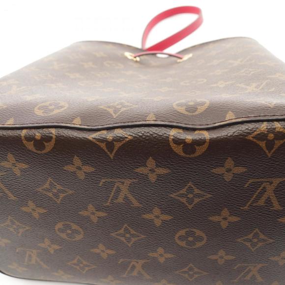 LOUIS VUITTON NeoNoe Monogram Freesia Shoulder Bag Coated Canvas Leather Brown P - Picture 9 of 9
